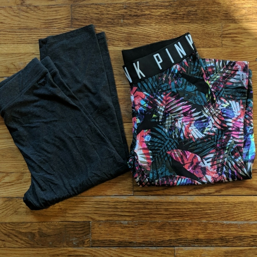 2 pairs VS Pink crop leggings